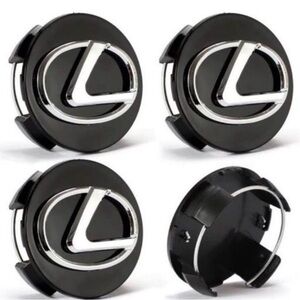 62mm Lexus Black Wheel Center Caps